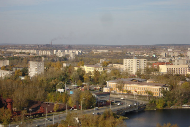 Вид с Лисьей горы на Центр города Нижний Тагил